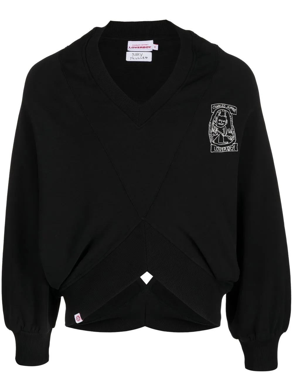 

Charles Jeffrey Loverboy Batwing cut-out sweatshirt - Black