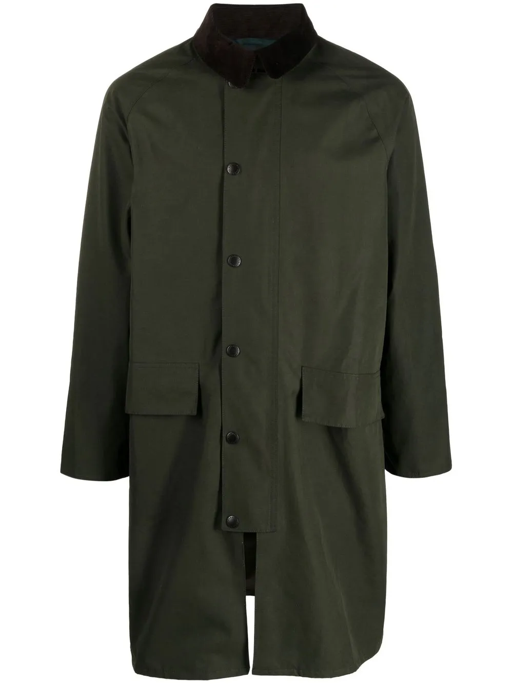 

Barbour oversized collared wax jacket - Green