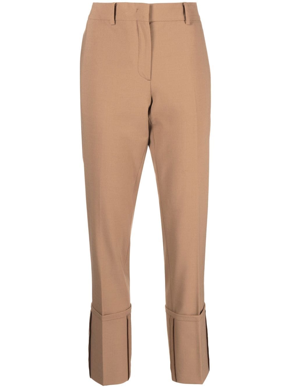 N°21 Turn-up Hem Tailored Trousers In Brown