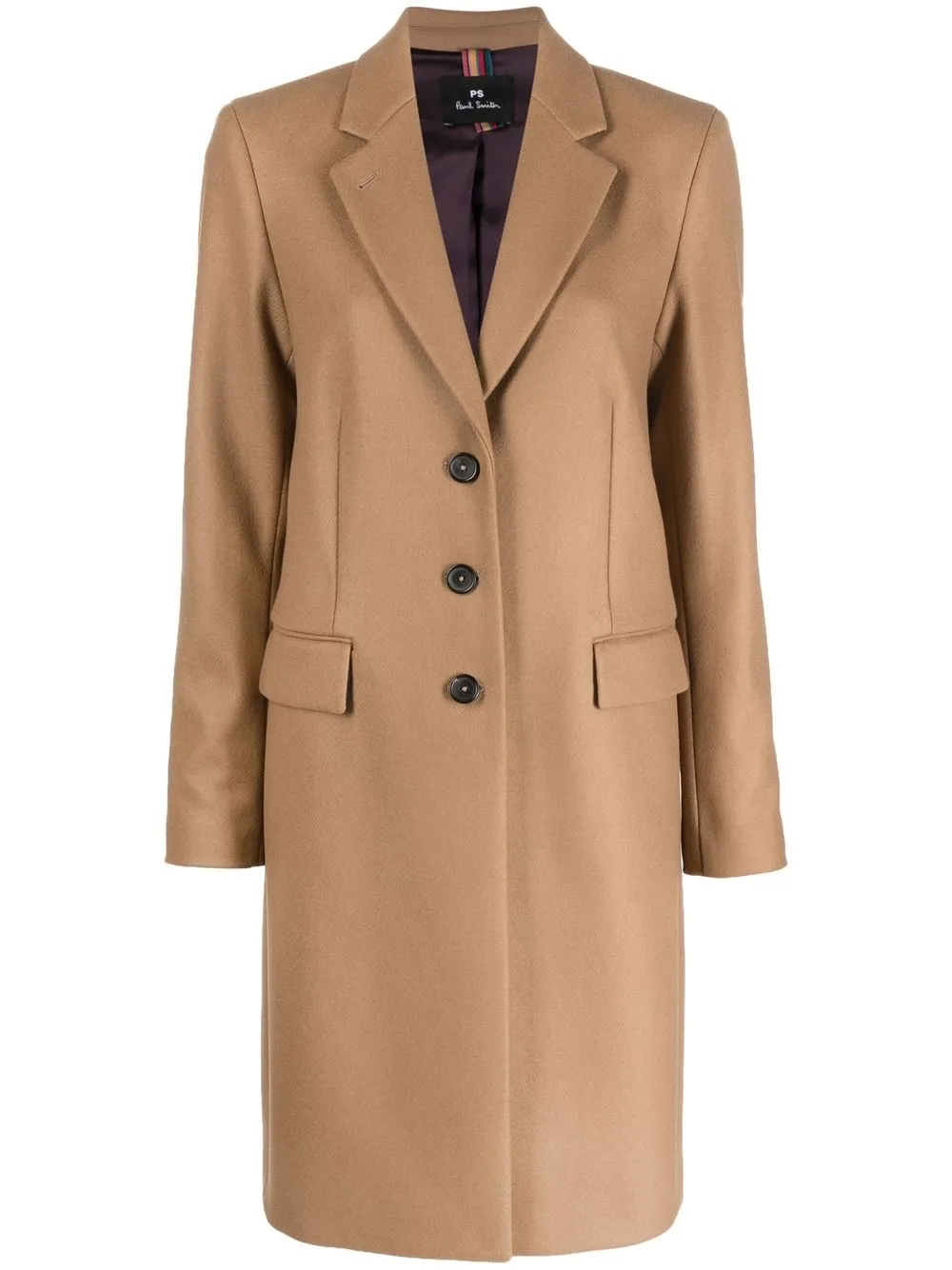 

PS Paul Smith single-breasted wool-blend coat - Neutrals