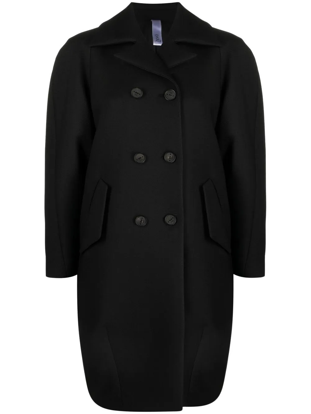 

Hevo double-breasted boxy coat - Black