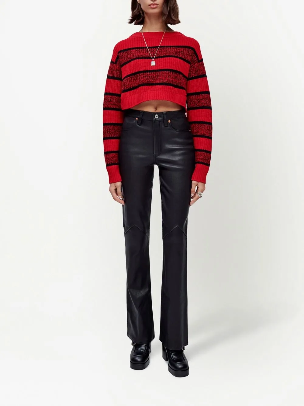 RE/DONE Cropped trui - Rood