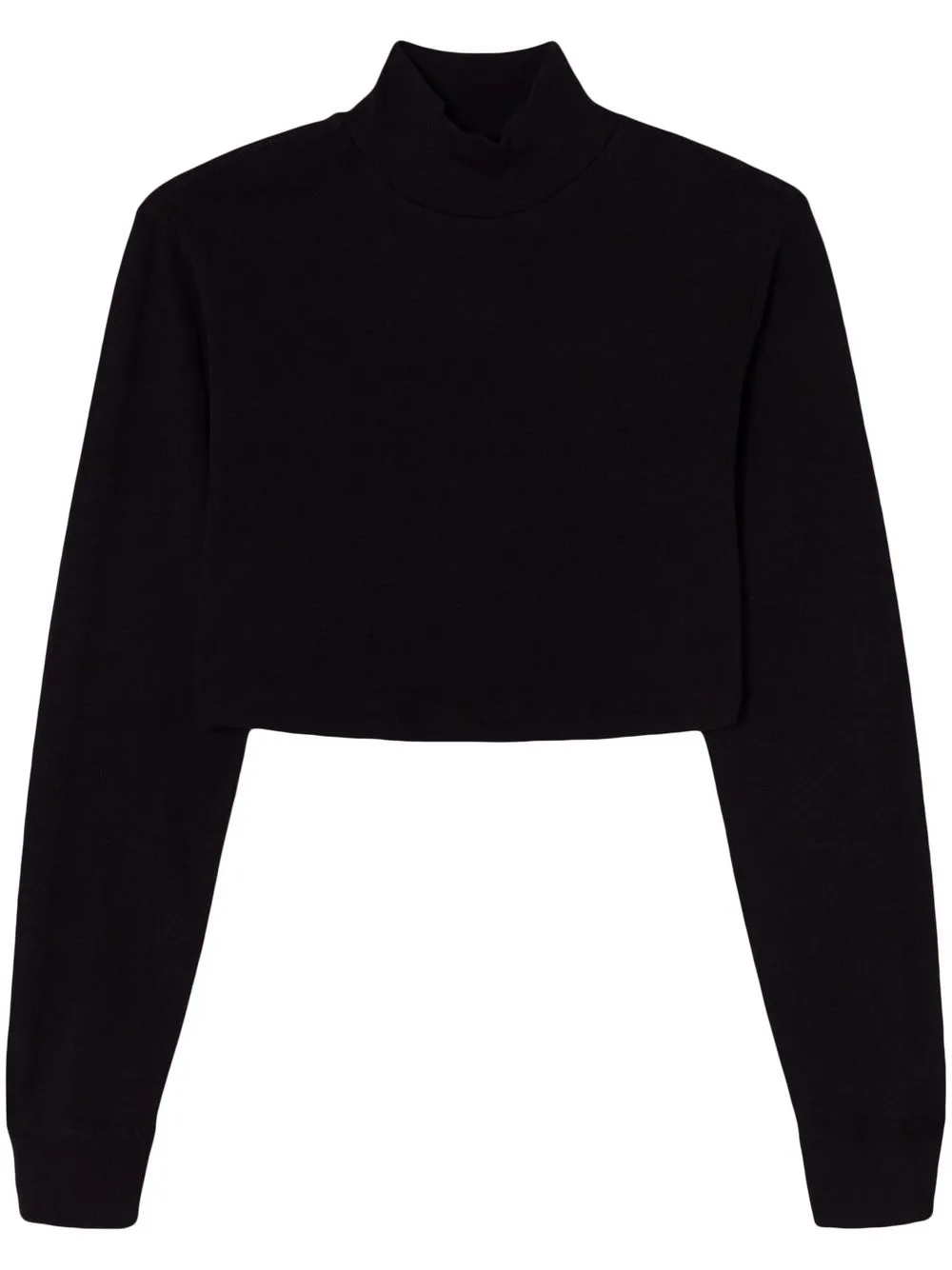 RE/DONE CROPPED MOCK-NECK TOP