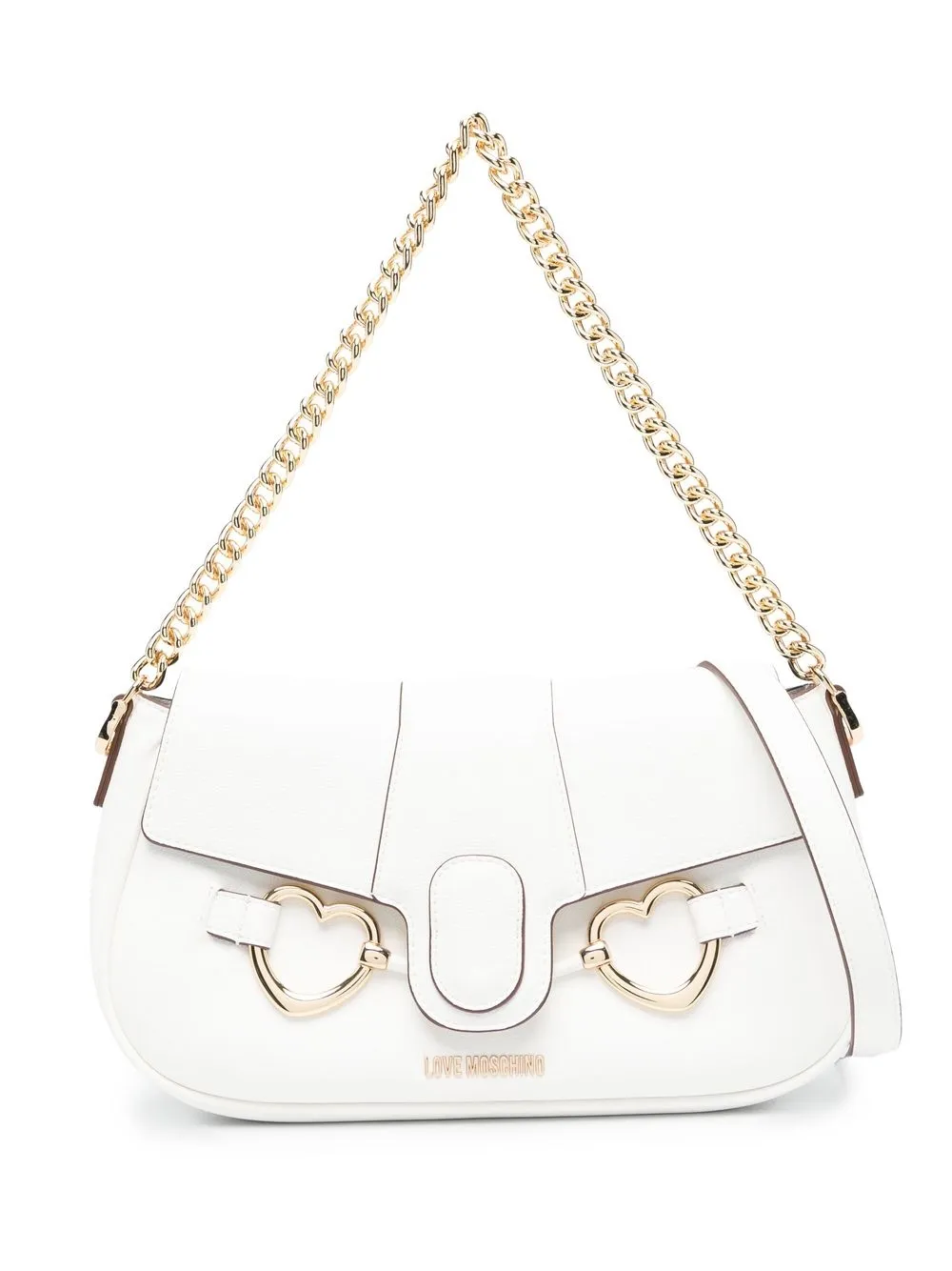 

Love Moschino logo-plaque shoulder bag - White