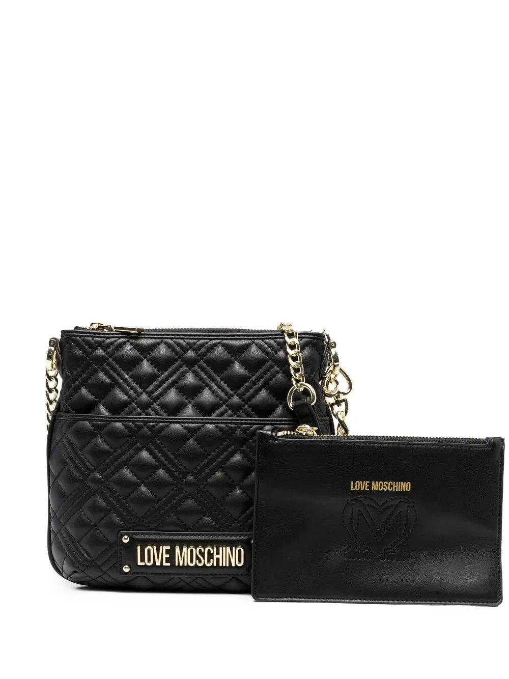 

Love Moschino quilted crossbody bag - Black