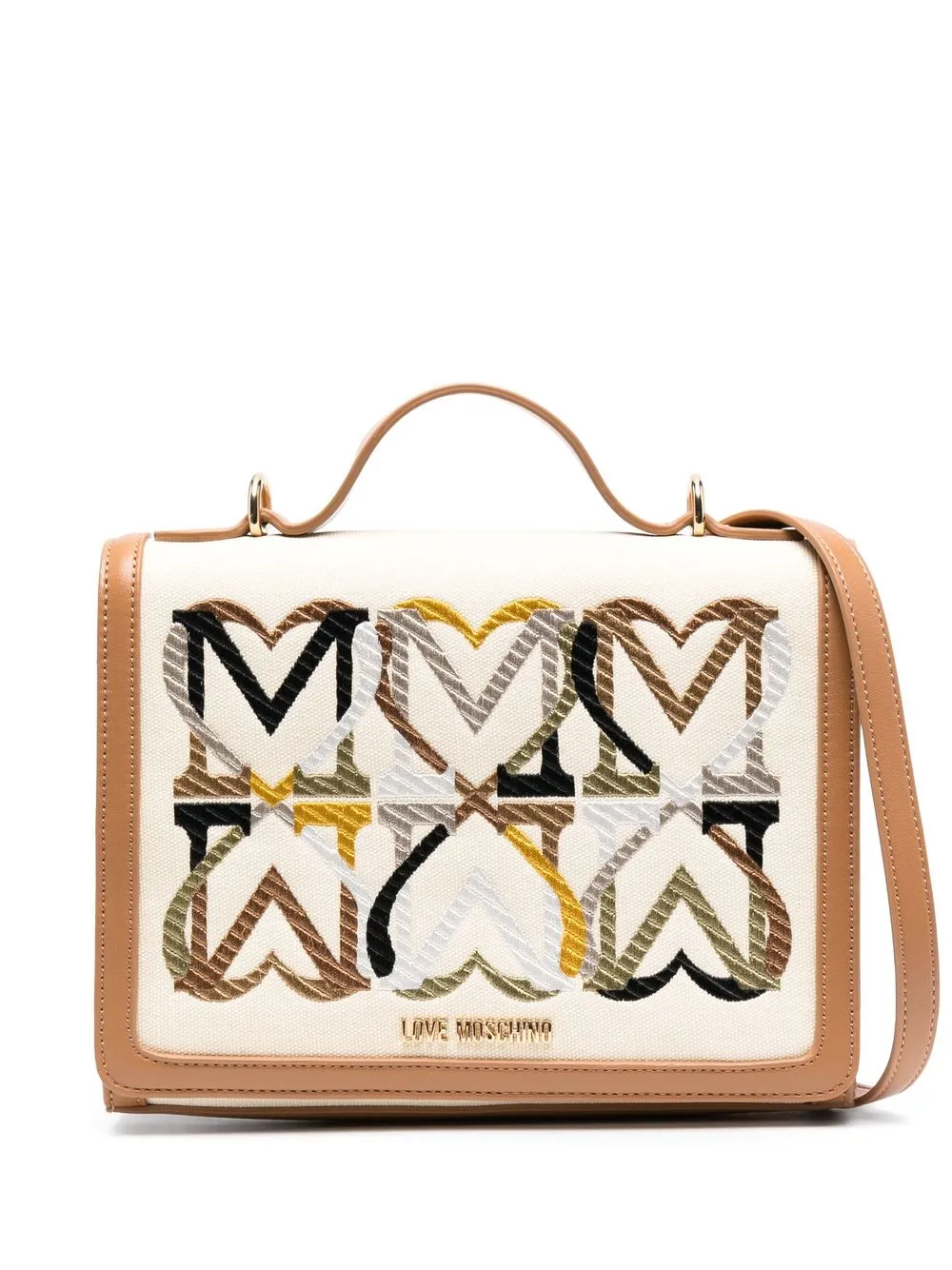 

Love Moschino embroidered-motif canvas tote bag - Neutrals