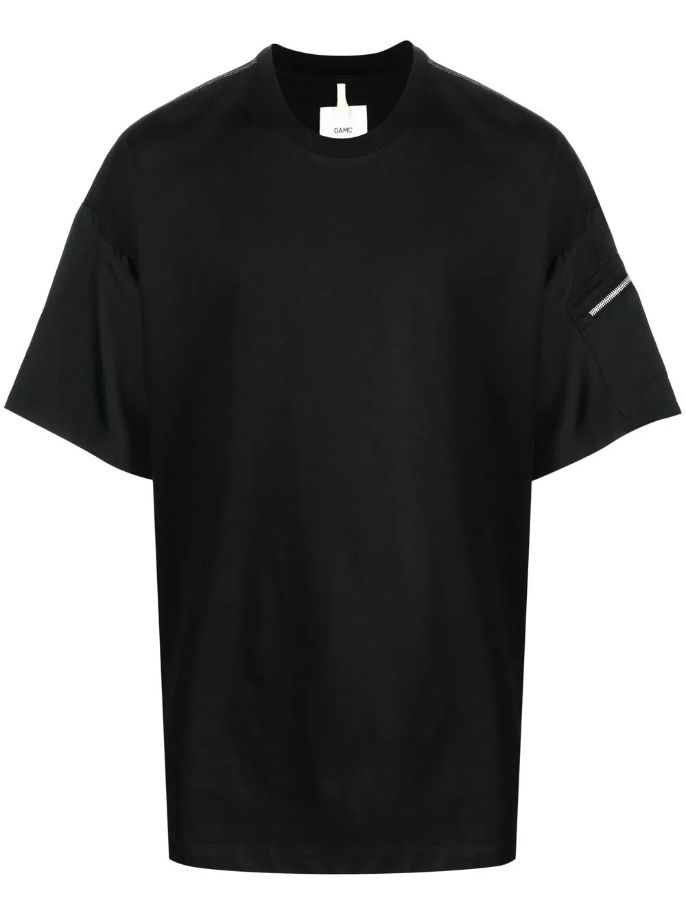 

OAMC zip-detail short-sleeved T-shirt - Black