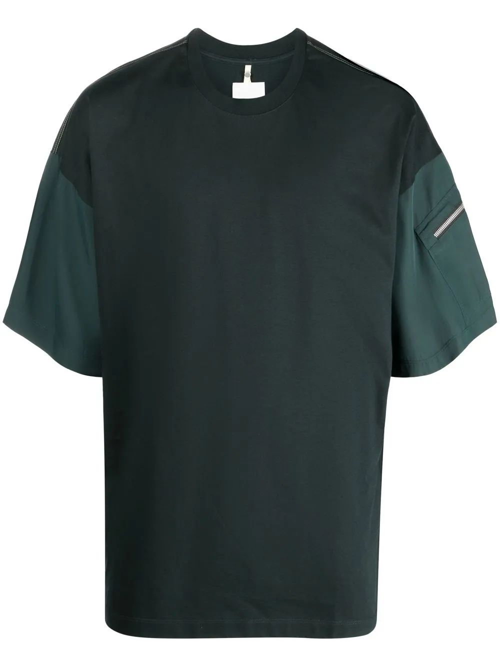 

OAMC zip-detail short-sleeved T-shirt - Green