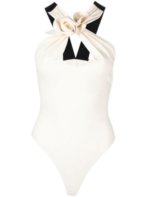 Coperni crossover floral latex bodysuit Women