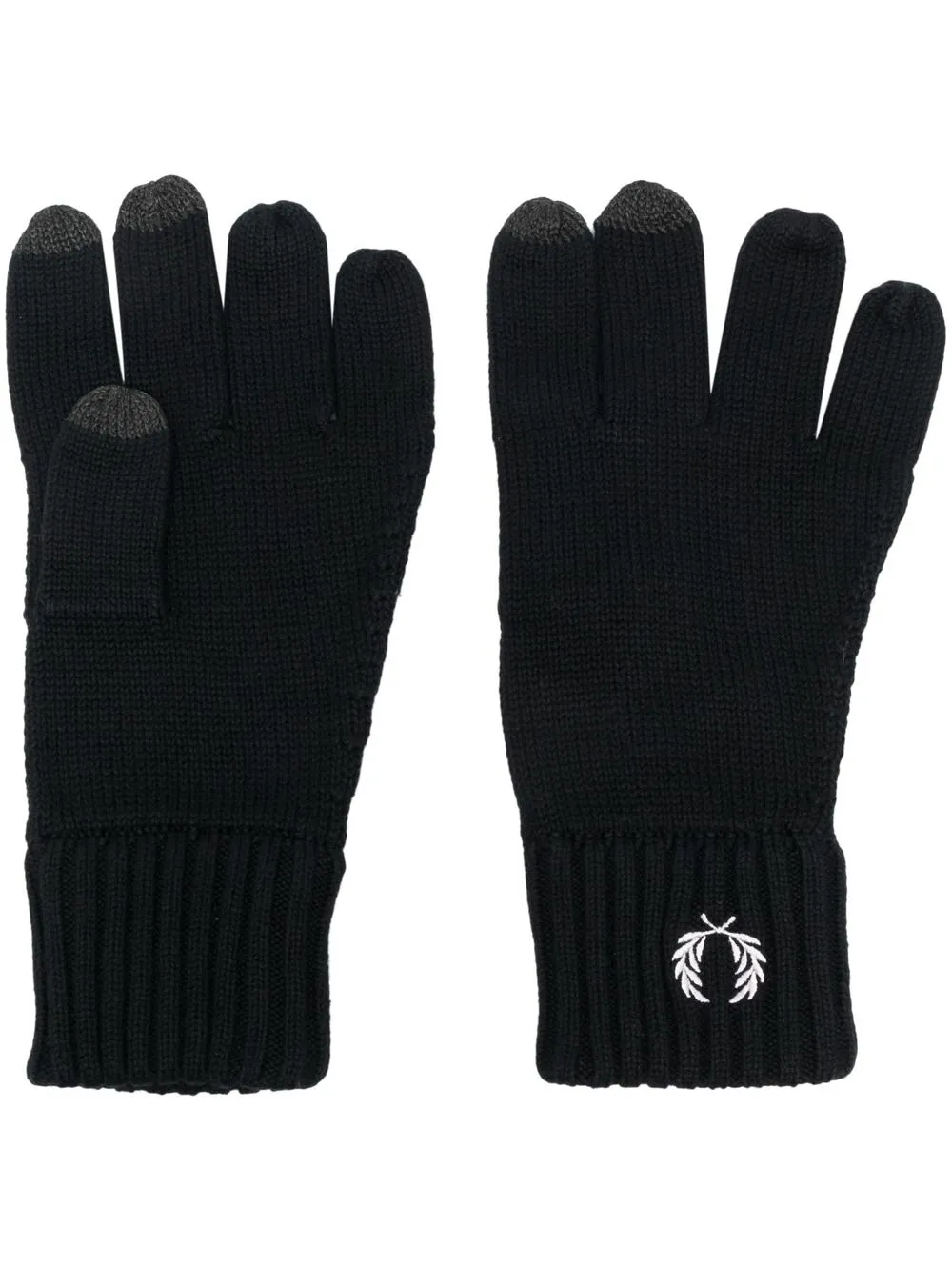 

Fred Perry embroidered logo gloves - Black