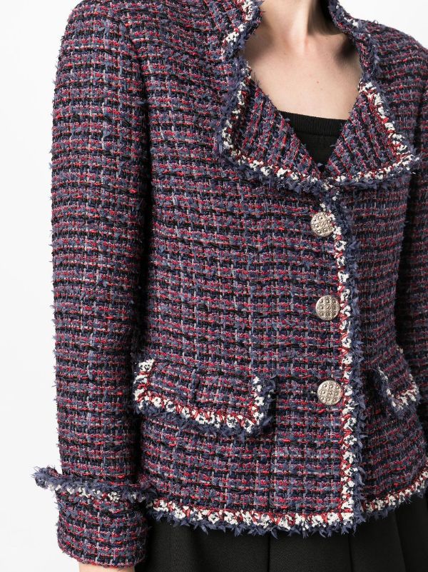 CHANEL Pre-Owned Notch Lapels Tweed Jacket - Farfetch
