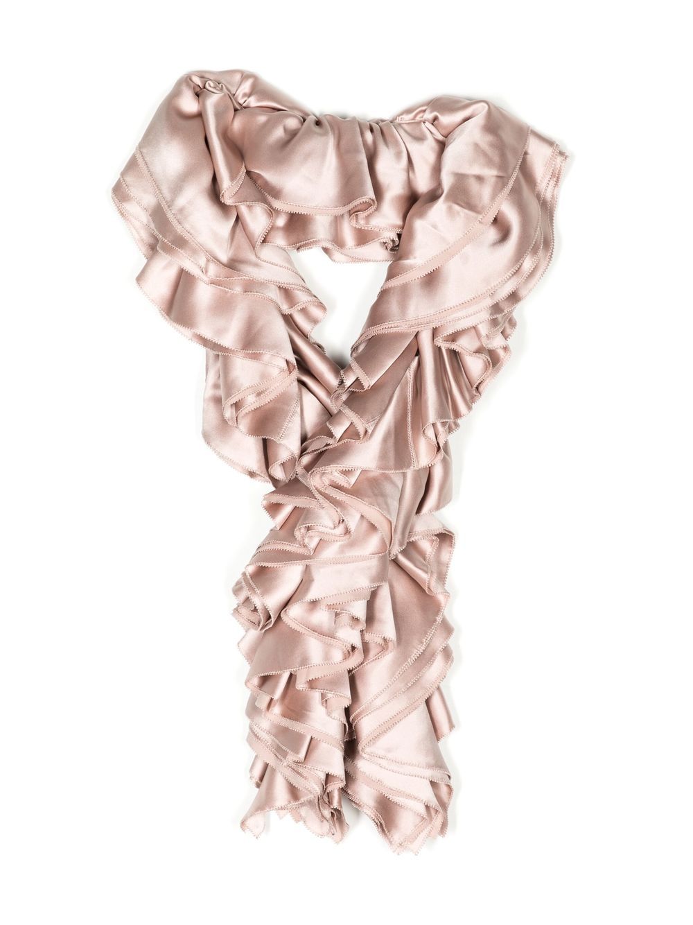 draped silk scarf