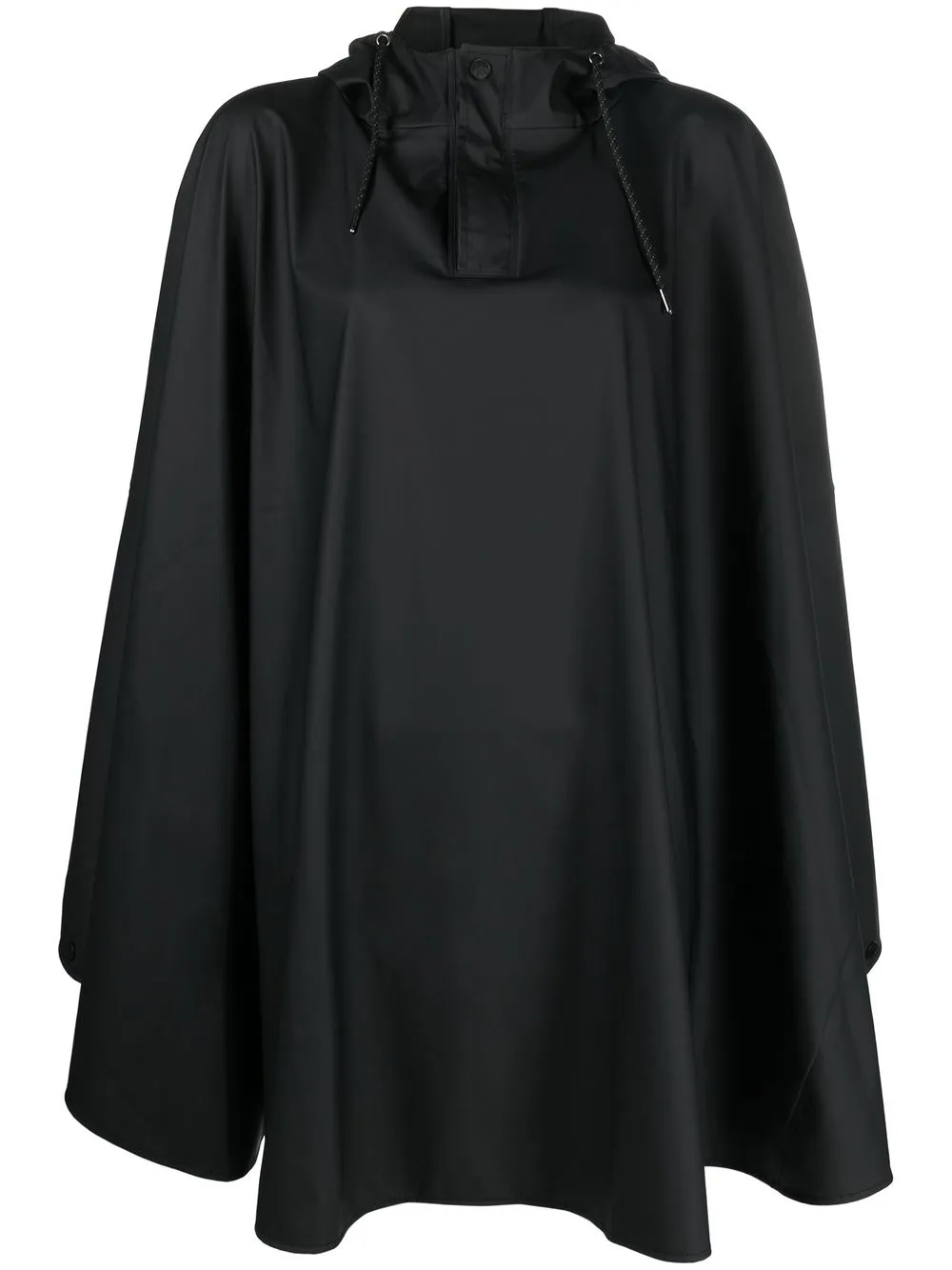 

Rains hooded long-sleeve raincoat - Black