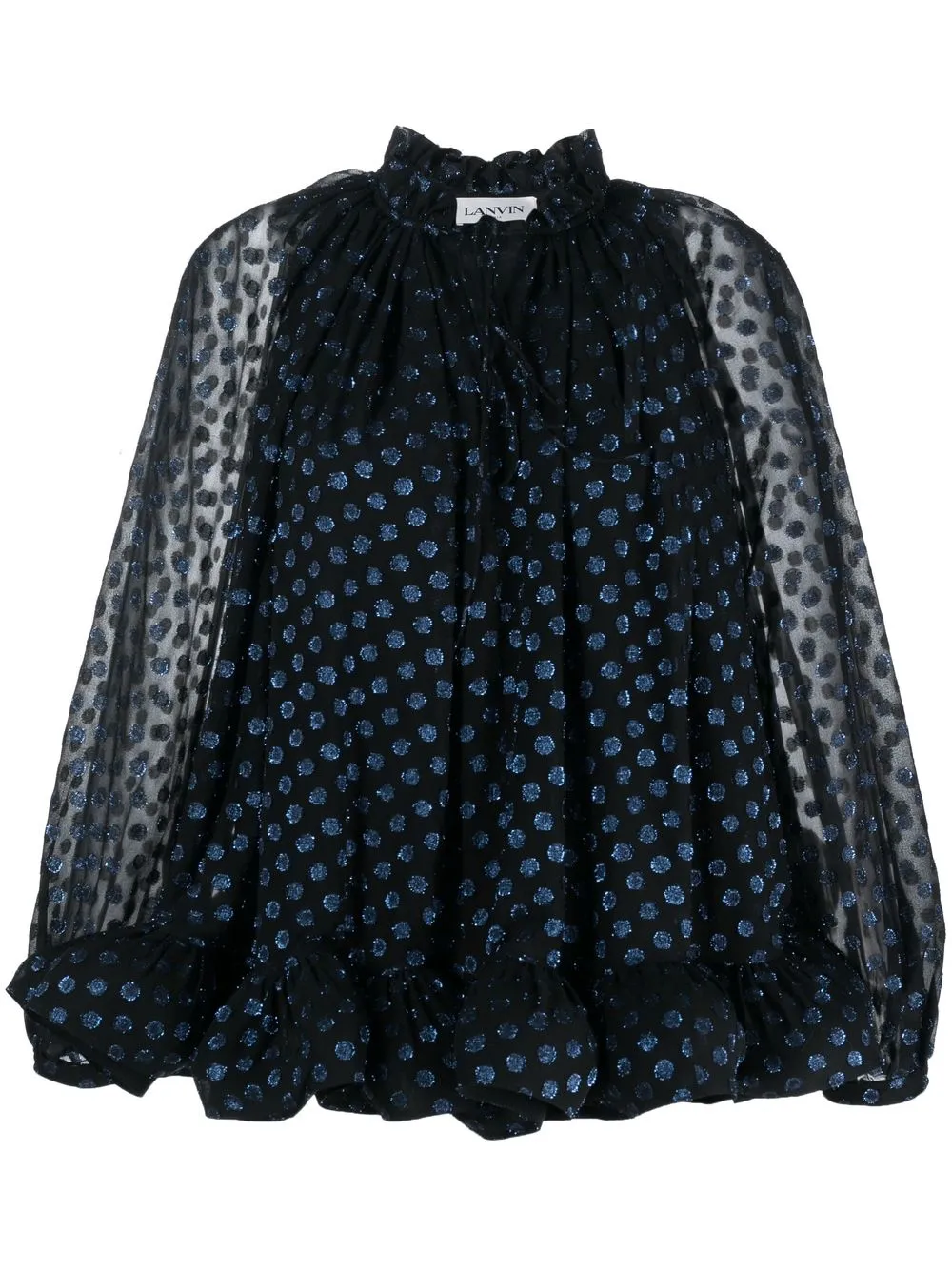 

Lanvin metallic polka-dot blouse - Black