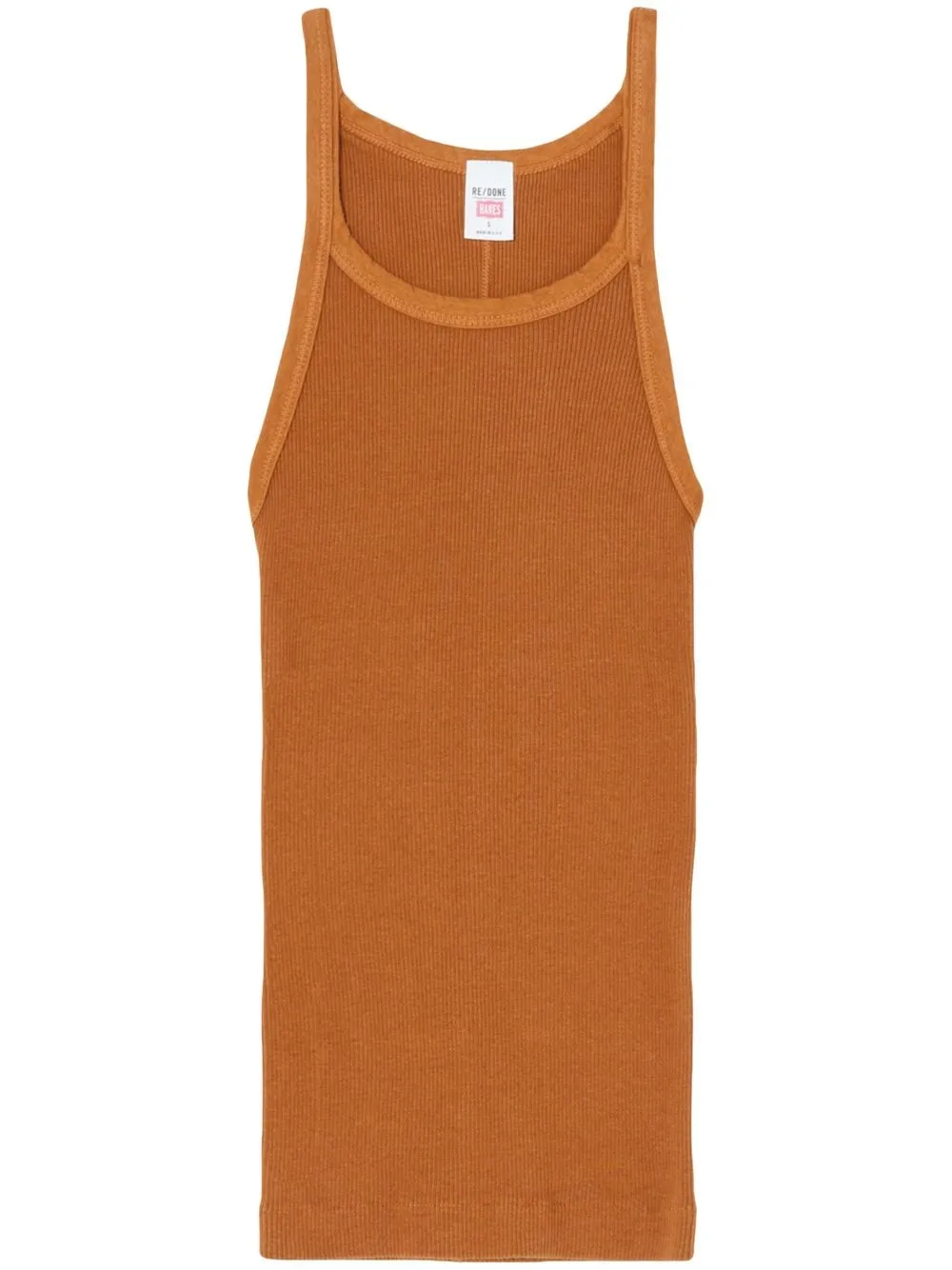 

RE/DONE ribbed sleeveless tank top - Orange