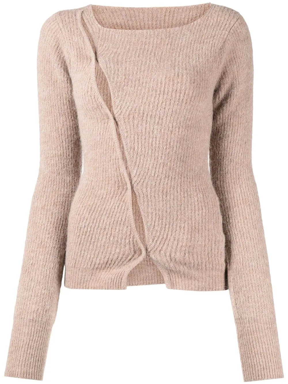 

Jacquemus La Pau asymmetric cardigan - Brown