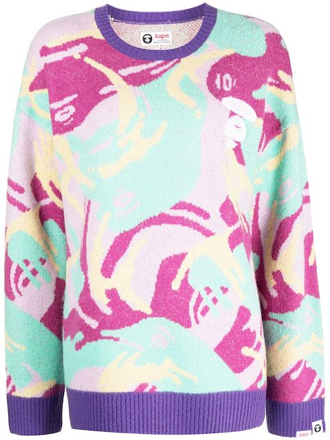 AAPE BY *A BATHING APE® abstract-print jumper