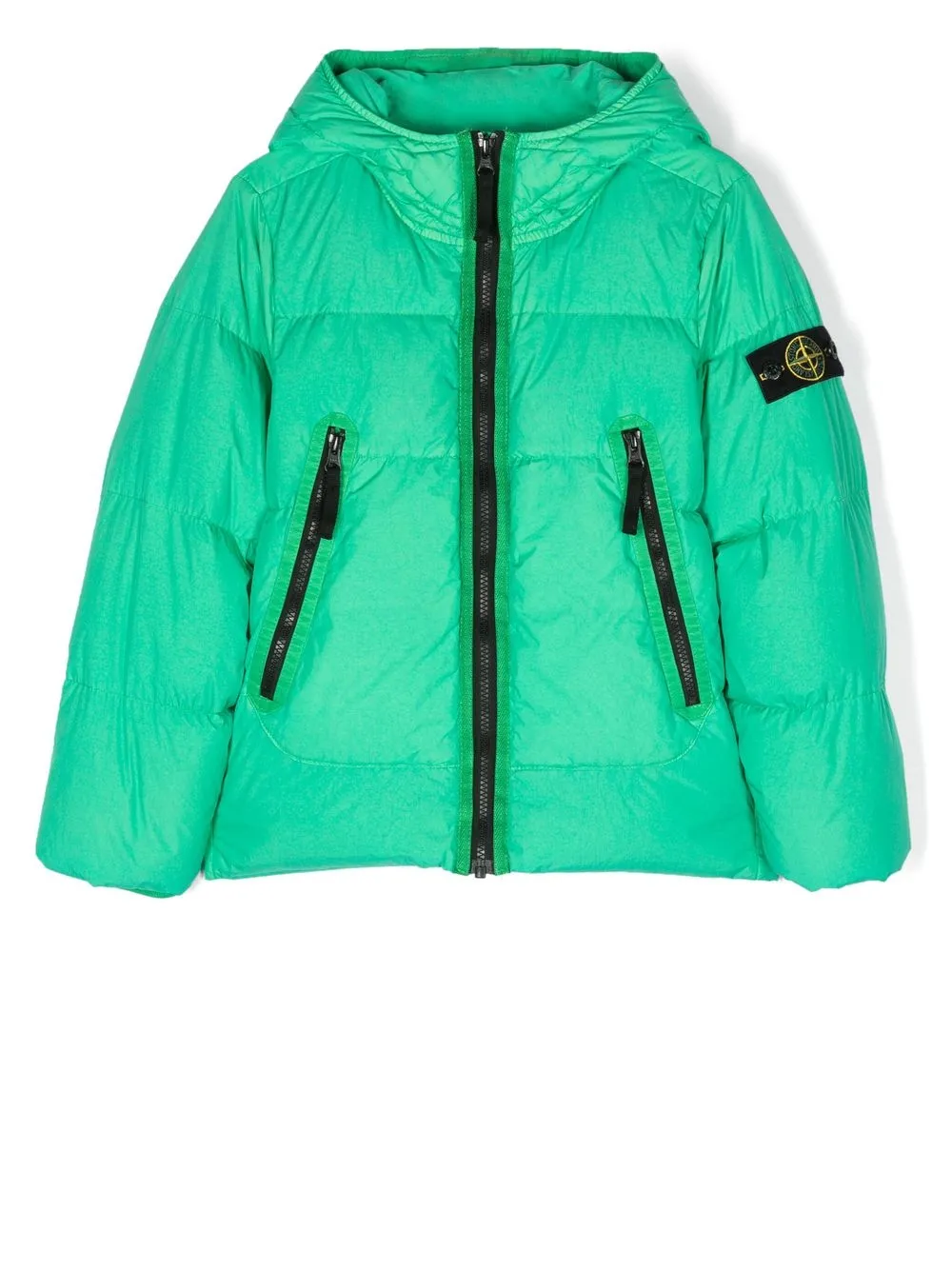 

Stone Island Junior logo-patch padded jacket - Green