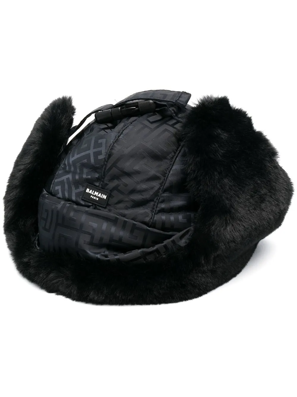 

Balmain monogram trapper hat - Black