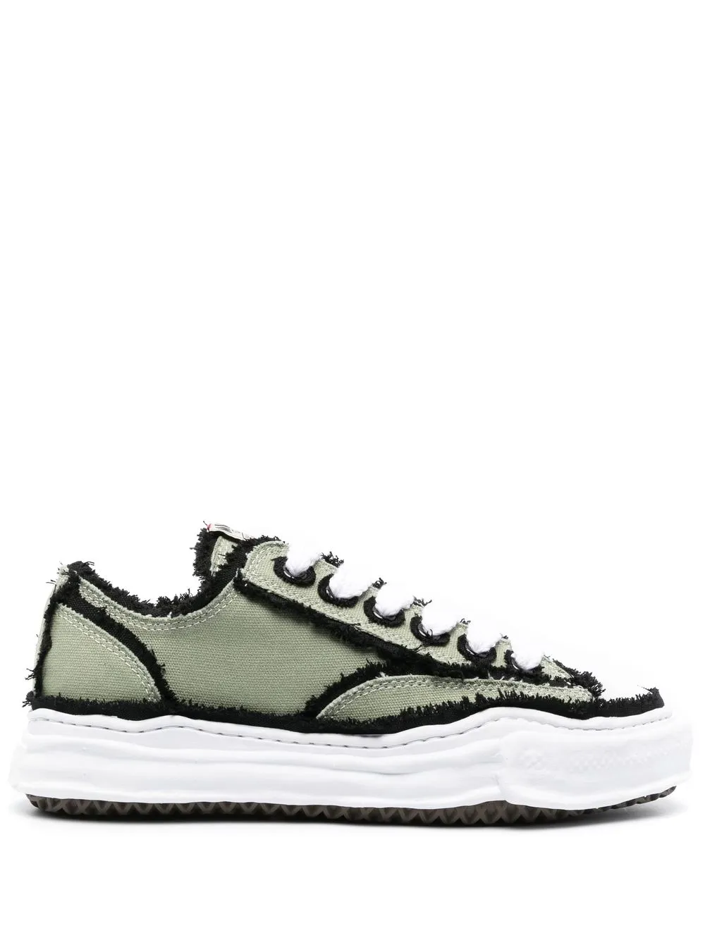 

Miharayasuhiro Modified lace-up low-top sneakers - Green