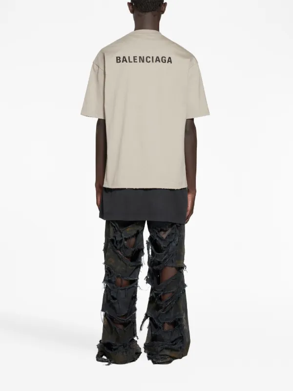 Balenciaga logo print Cotton T shirt Farfetch