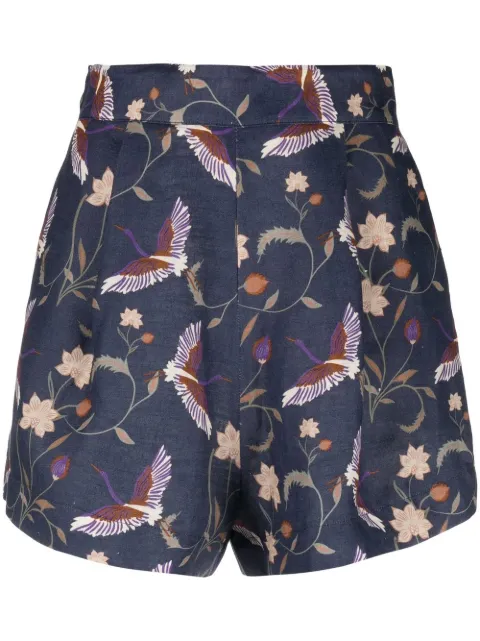 AMOTEA Leinenshorts mit hohem Bund
