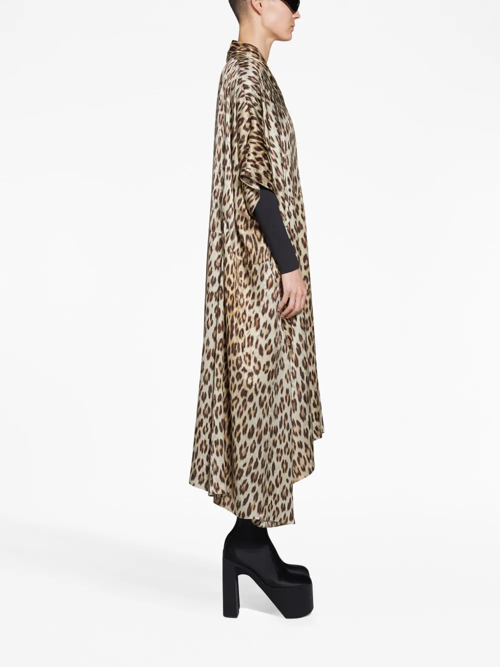 balenciaga leopard dress