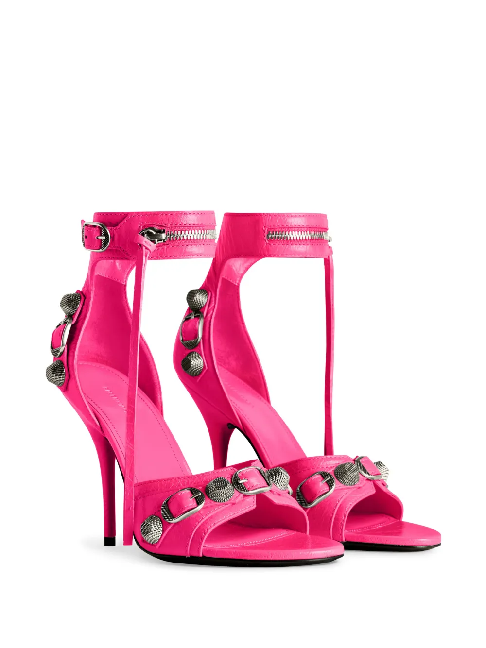 Shop Balenciaga Cagole 110mm Stiletto Sandals In Pink