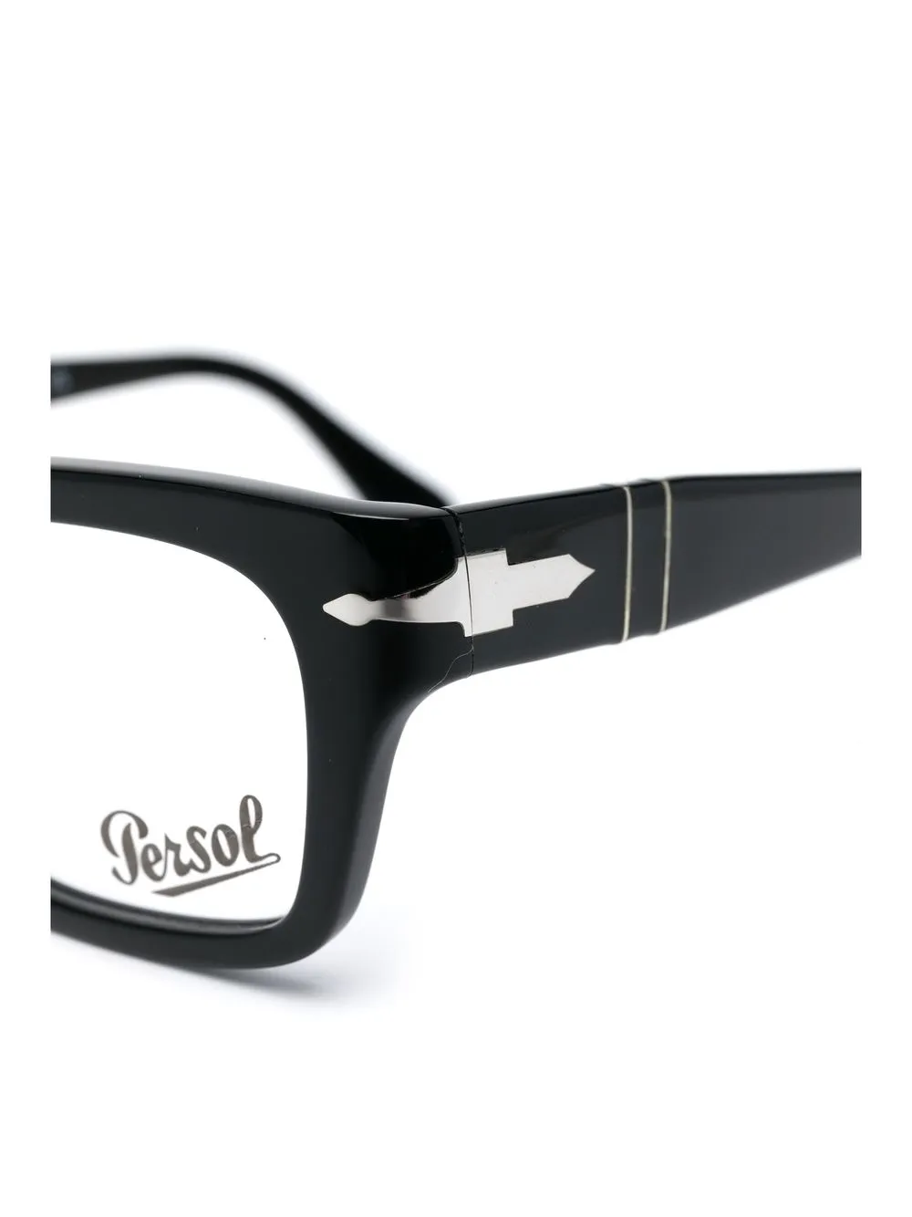 Persol Logo-plaque Glasses In Black