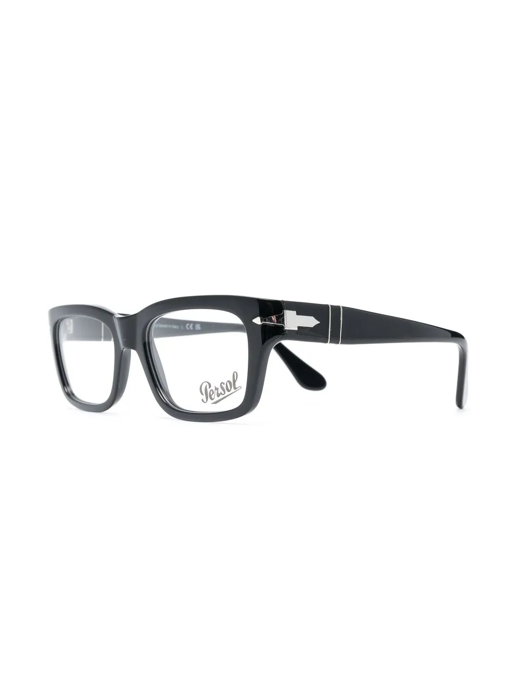 Persol Bril met logoplakkaat - Zwart