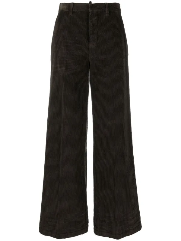 【関税込 日本発送】DSQUARED2 コーデュロイワイドパンツ DSQUARED2 コーデュロイ ワイドパンツ | ニュートラル | FARFETCH JP
