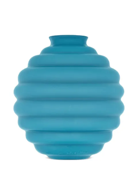 Dolce & Gabbana ribbed round vase (26cm x 29cm)