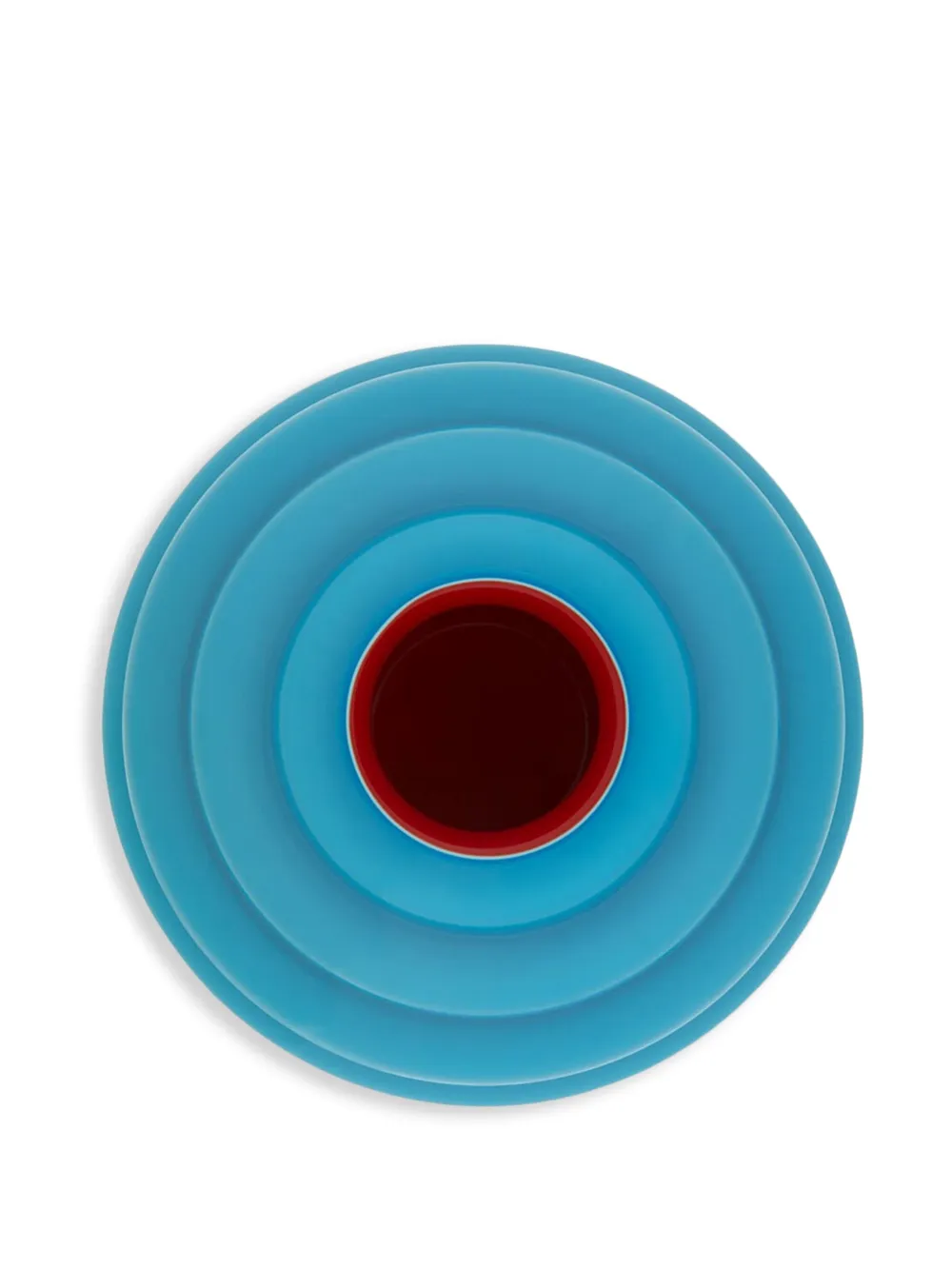 Dolce & Gabbana ribbed round vase (26cm x 29cm) - Blauw