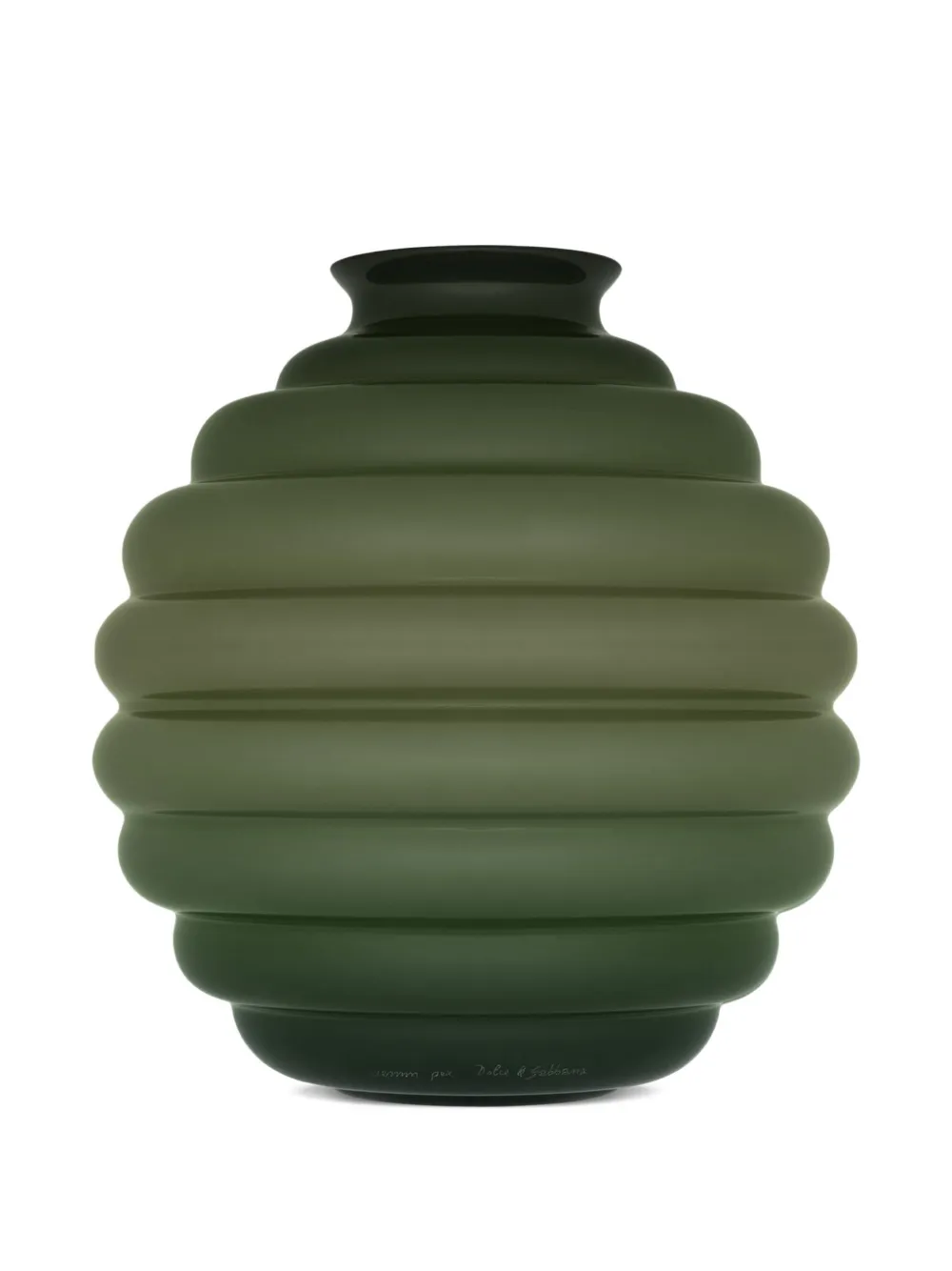 Dolce & Gabbana ribbed vase (26cm x 29cm) | Green | Image 1