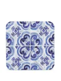 Dolce & Gabbana azulejo-pattern coasters (10cm x 10cm) - Blue