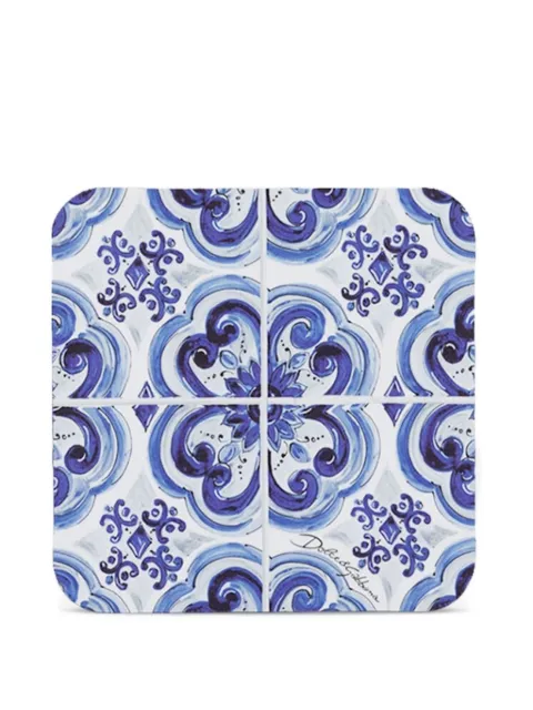 Dolce & Gabbana azulejo-pattern coasters (10cm x 10cm)