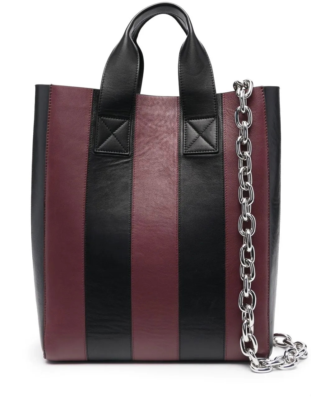

STAND STUDIO tote con rayas - Negro