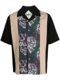Perks And Mini skull-print bowling shirt - Black