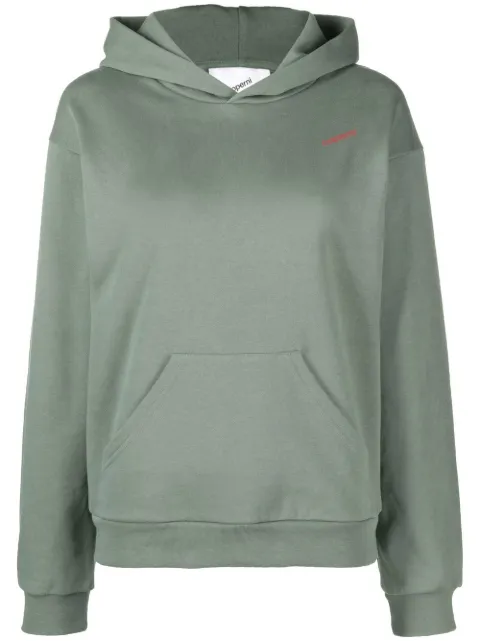 logo print cotton hoodie