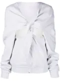 Coperni twisted cut-out hoodie - Grey
