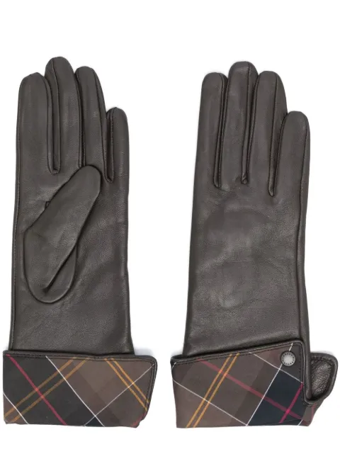 Barbour guantes con ribetes en contraste
