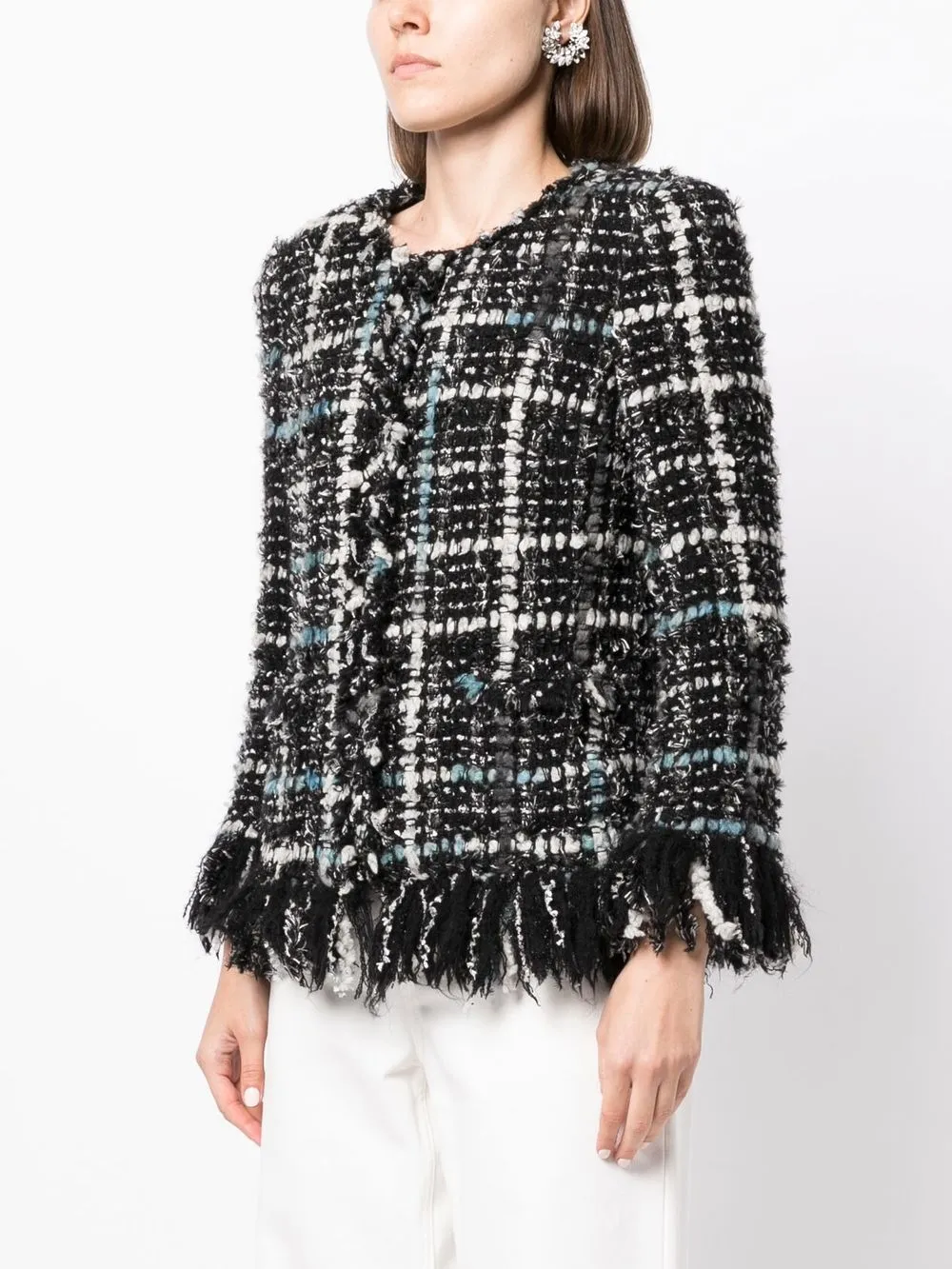 CHANEL Pre-Owned ツイード ノーカラージャケット - Farfetch