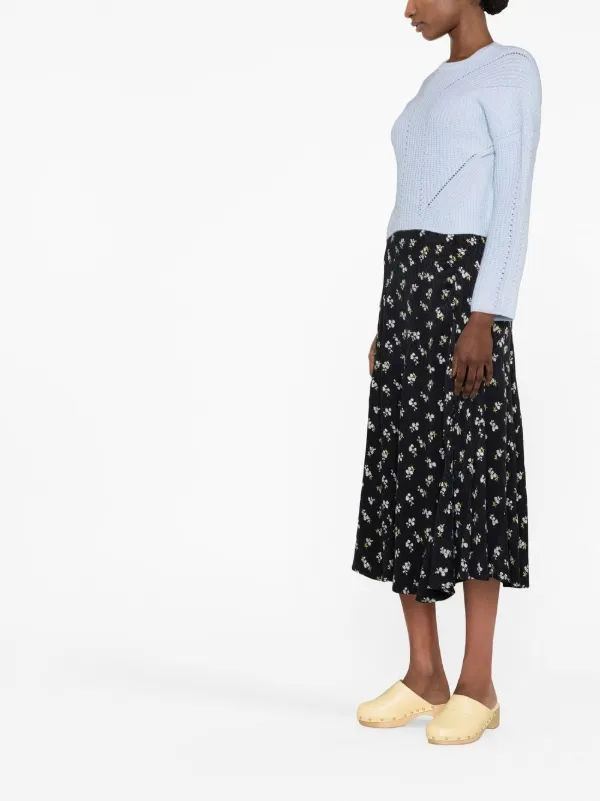 Maje Juguet floral-print Midi Skirt - Farfetch