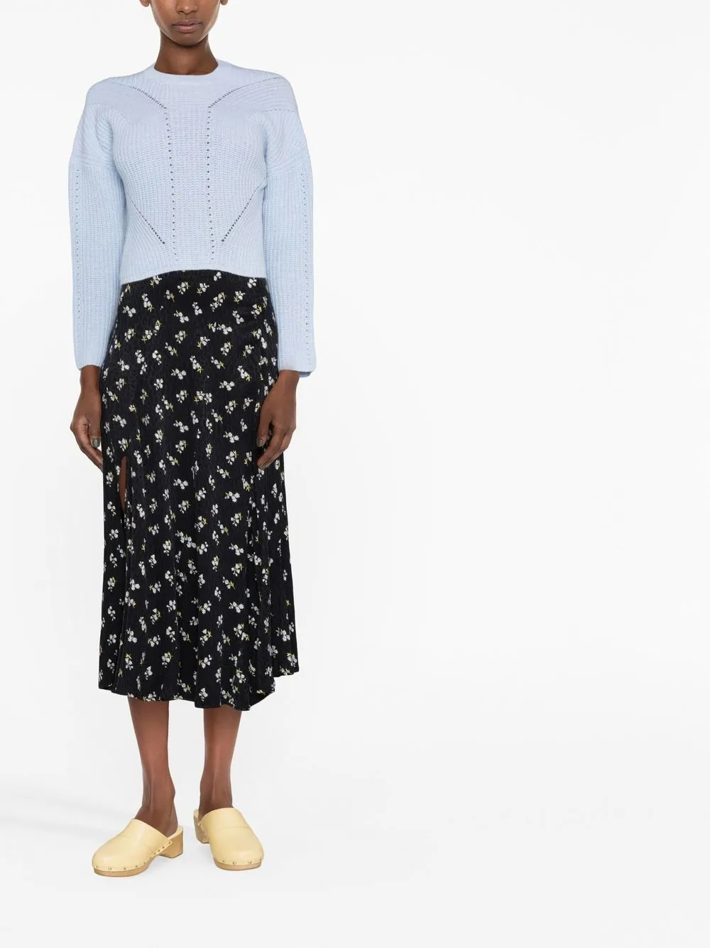 Juguet floral-print midi skirt