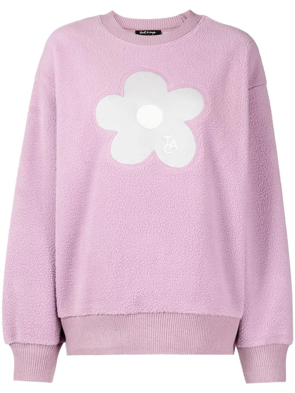 

tout a coup motif-appliqué crew-neck jumper - Purple