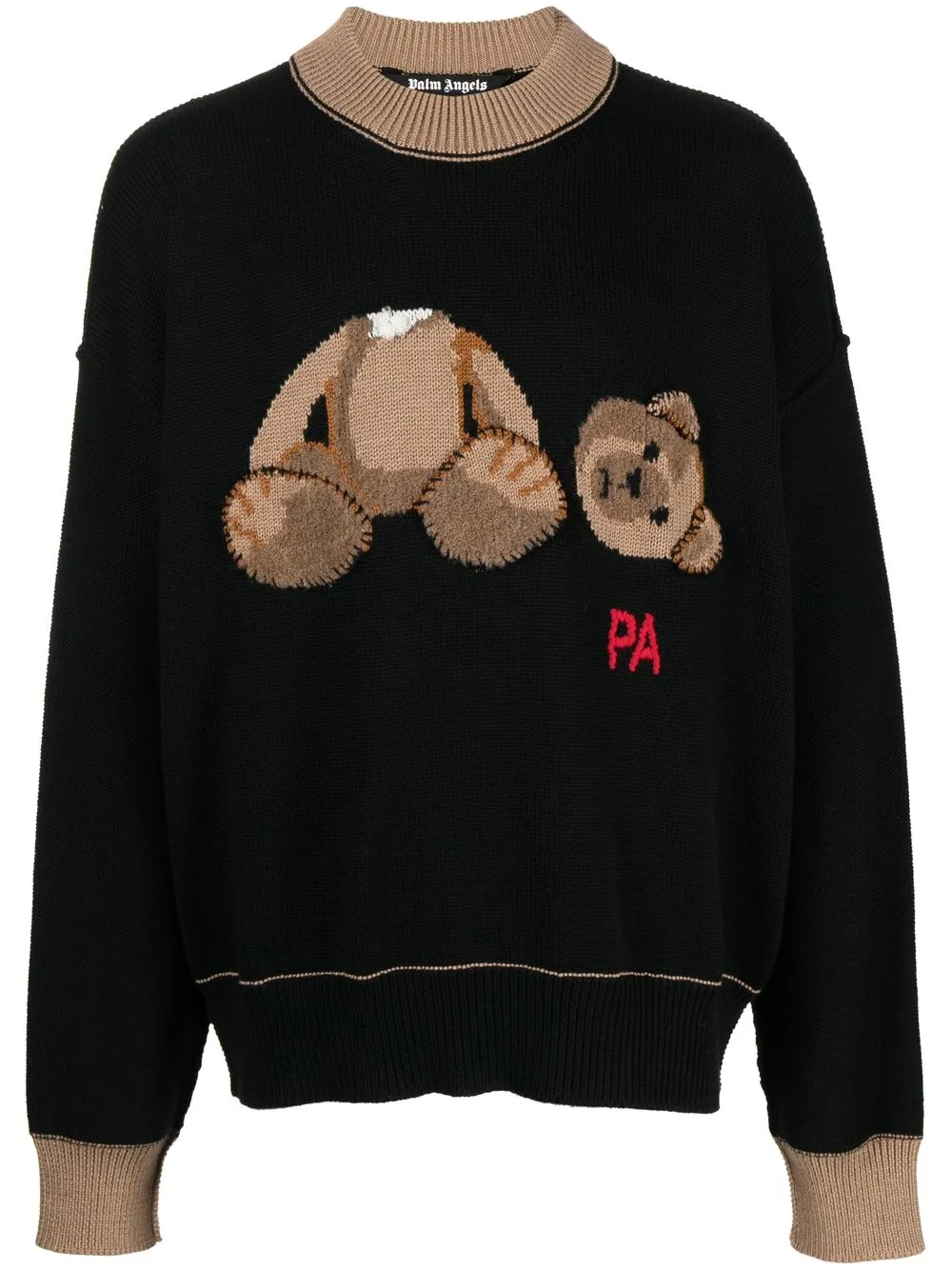 

Palm Angels Bear intarsia-detailed wool jumper - Black