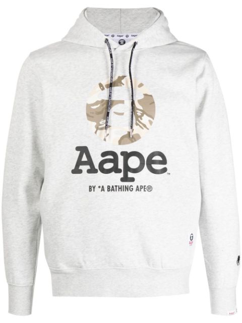 AAPE BY *A BATHING APE logo print pullover hoodie Men