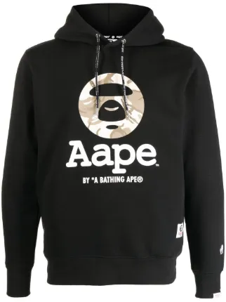 AAPE BY *A BATHING APE® logo-print Cotton Hoodie - Farfetch