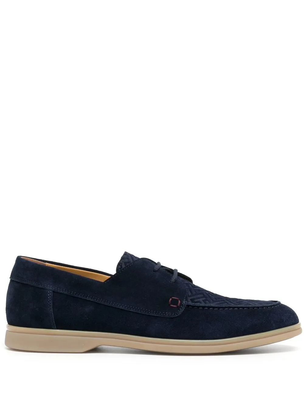 

Amedeo Testoni monogram-print boat shoes - Blue