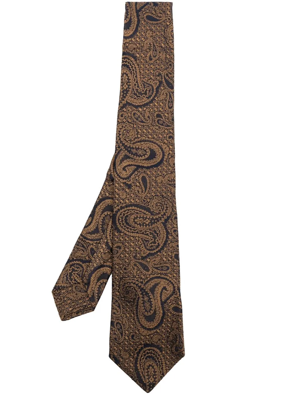 

Kiton paisley-jacquard silk tie - Yellow